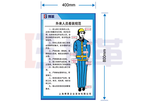 承包商、訪客著裝規(guī)范標識牌